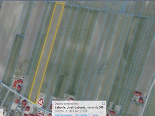 Działka budowlano –rolna  położona w Łabuniach. Powierzchnia 1,13ha. Cena 220 000 zł